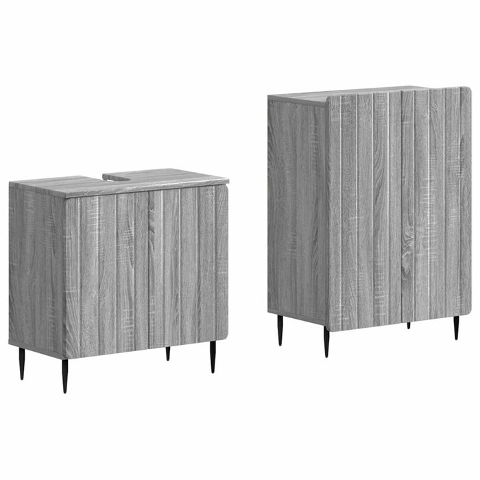 Set de dulapuri pentru baie, 2 piese ZWOLLE Sonoma gri - WALTI WALTI