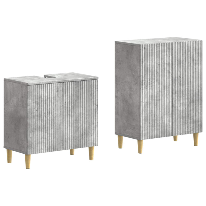Set de dulapuri pentru baie, 2 piese ARNHEM Gri Beton - WALTI WALTI