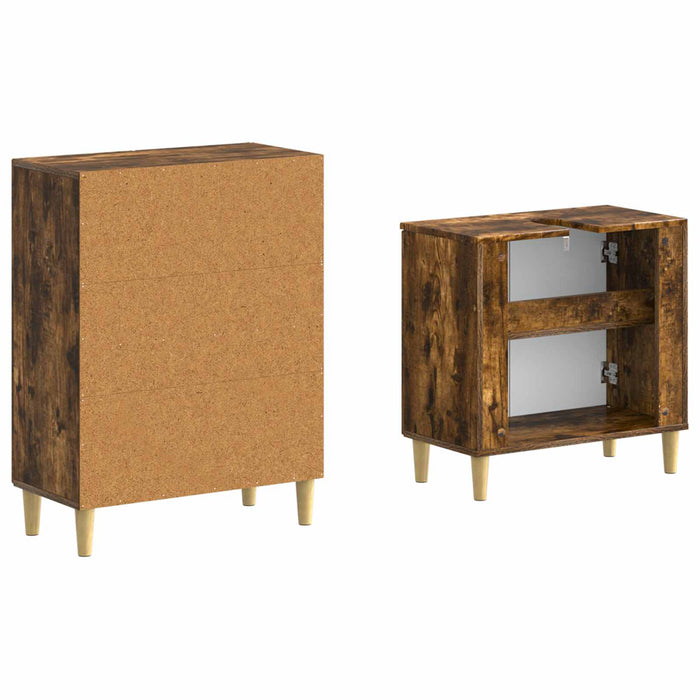 Set de dulapuri pentru baie, 2 piese ARNHEM Stejar fumuriu - WALTI WALTI