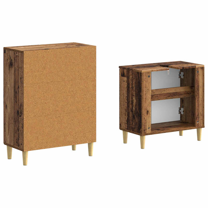 Set de dulapuri pentru baie, 2 piese ARNHEM Lemn vechi - WALTI WALTI