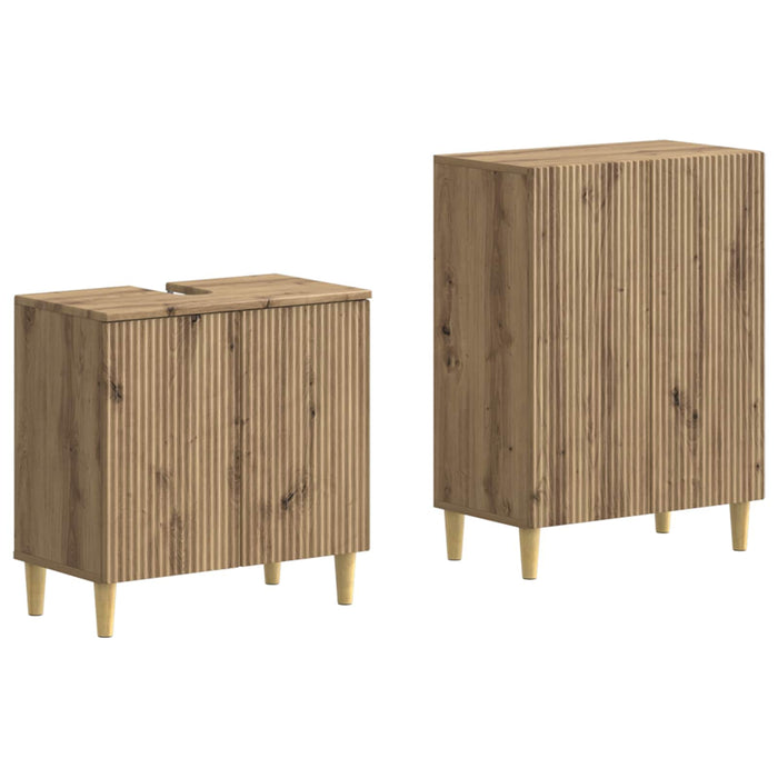 Set de dulapuri pentru baie, 2 piese ARNHEM Stejar Artizanal - WALTI WALTI