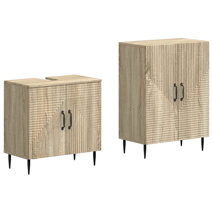 Set de dulapuri pentru baie, 2 piese HAARLEM Stejar Sonoma - WALTI WALTI