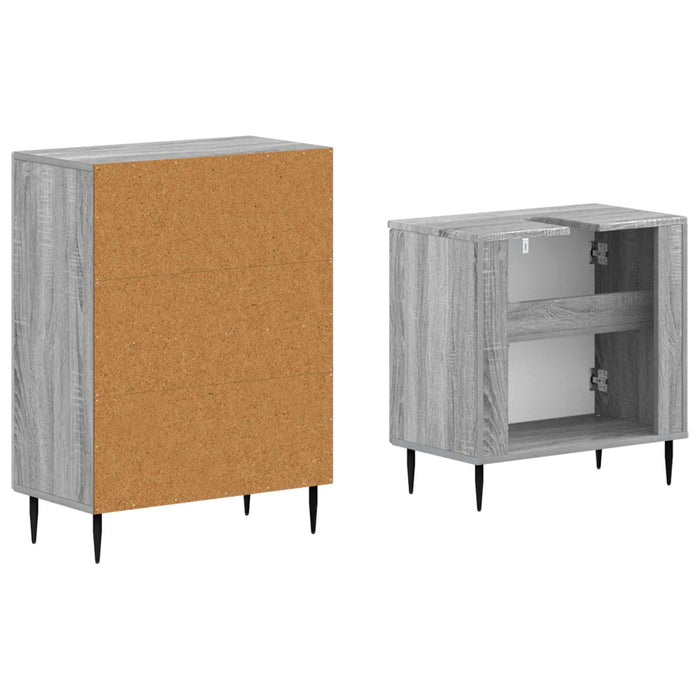 Set de dulapuri pentru baie, 2 piese HAARLEM Sonoma gri - WALTI WALTI