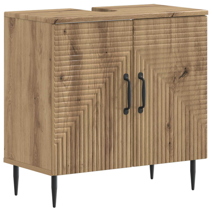 Set de dulapuri pentru baie, 2 piese HAARLEM Stejar Artizanal - WALTI WALTI