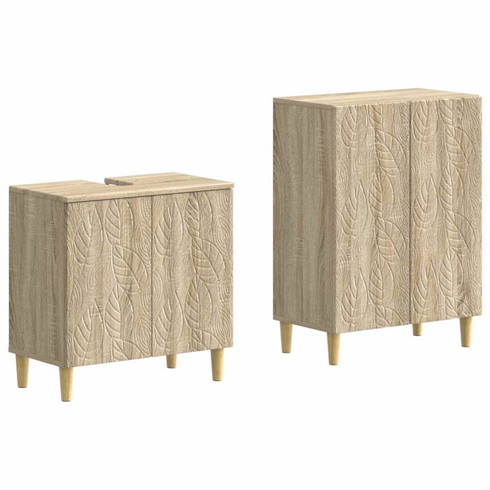 Set de dulapuri pentru baie, 2 piese DELFT Stejar Sonoma - WALTI WALTI