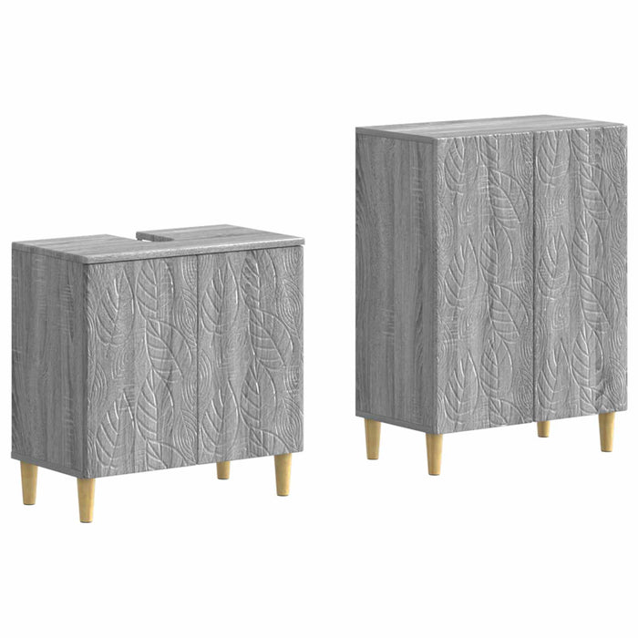 Set de dulapuri pentru baie, 2 piese DELFT Sonoma gri - WALTI WALTI