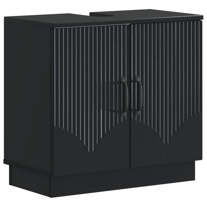 Set de dulapuri pentru baie, 2 piese HOORN Negru Lemn prelucrat - WALTI WALTI
