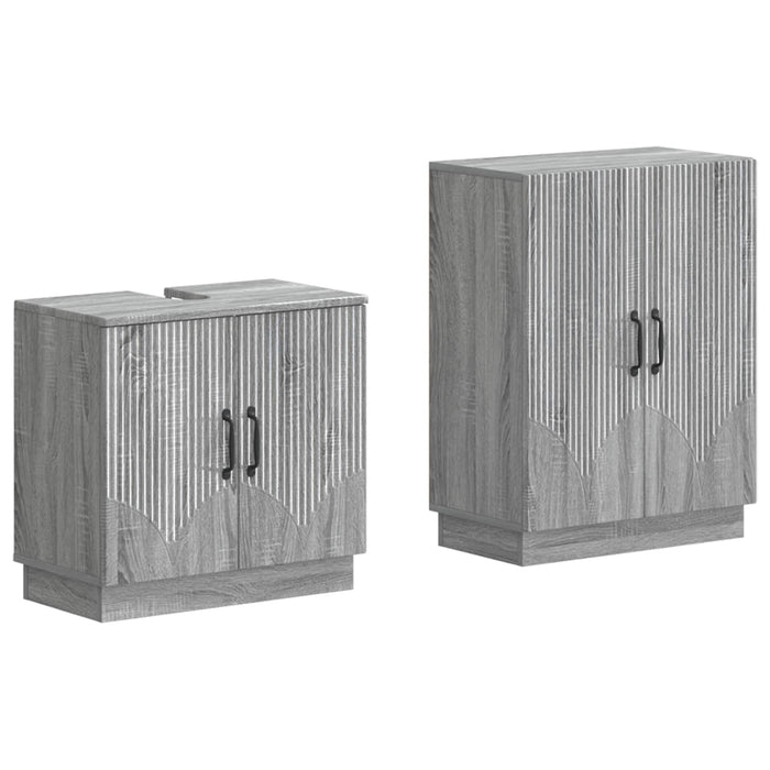 Set de dulapuri pentru baie, 2 piese HOORN Sonoma gri - WALTI WALTI