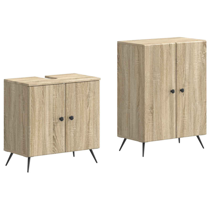 Set de dulapuri pentru baie, 2 piese BREDA Stejar Sonoma - WALTI WALTI