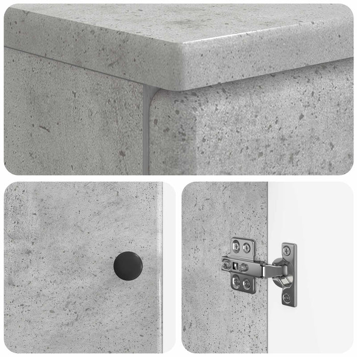 Set de dulapuri pentru baie, 2 piese BREDA Gri Beton - WALTI WALTI