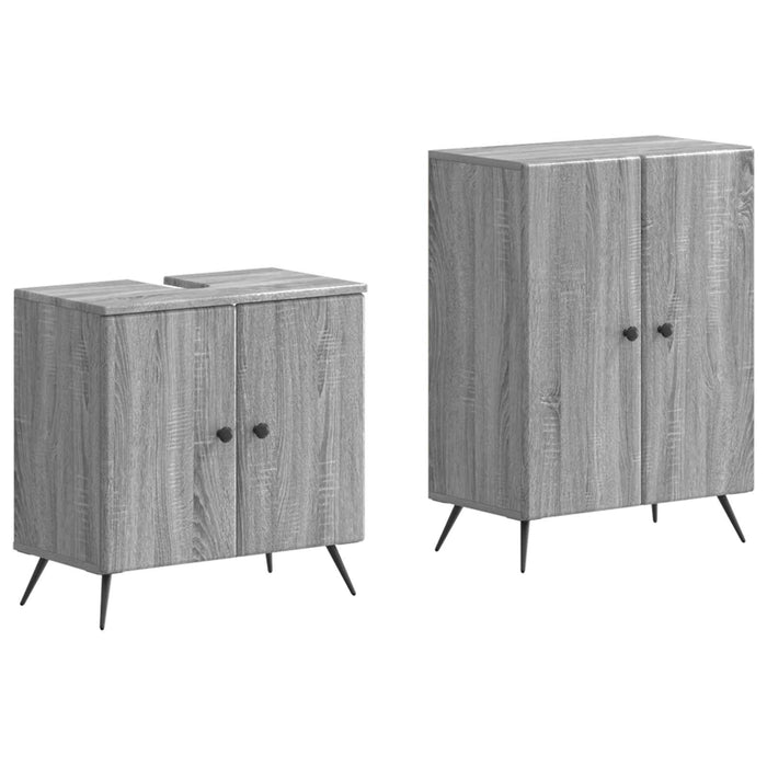 Set de dulapuri pentru baie, 2 piese BREDA Sonoma gri - WALTI WALTI