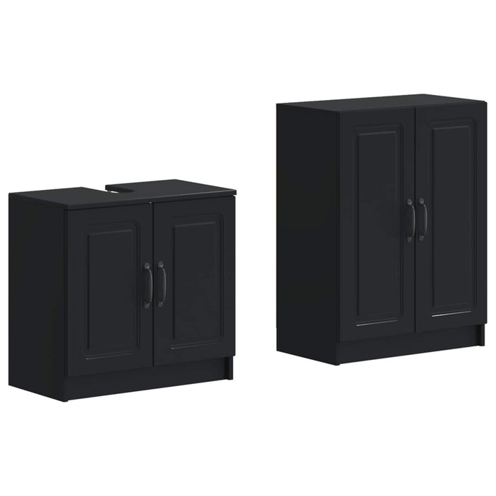 Set de dulapuri pentru baie, 2 piese UTRECHT Negru - WALTI WALTI