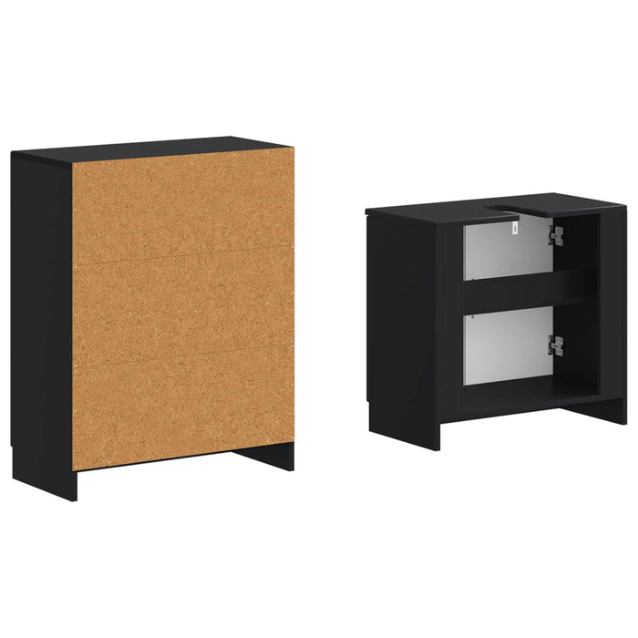 Set de dulapuri pentru baie, 2 piese UTRECHT Negru - WALTI WALTI