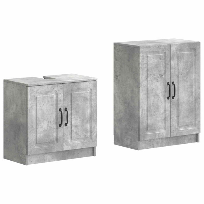 Set de dulapuri pentru baie, 2 piese UTRECHT Gri Beton - WALTI WALTI