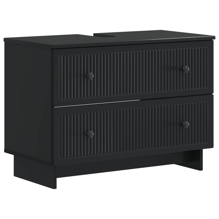 Set de dulapuri pentru baie, 2 piese EDE Negru Lemn prelucrat - WALTI WALTI
