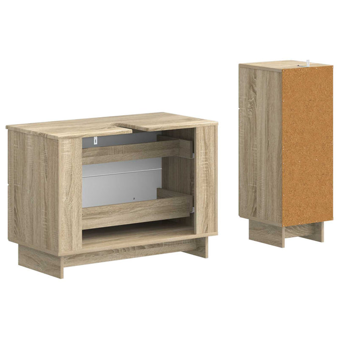 Set de dulapuri pentru baie, 2 piese EDE Stejar Sonoma - WALTI WALTI