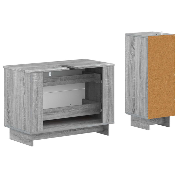 Set de dulapuri pentru baie, 2 piese EDE Sonoma gri - WALTI WALTI