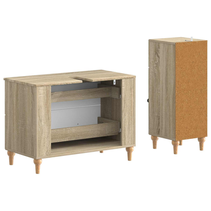 Set de dulapuri pentru baie, 2 piese ALKMAAR Stejar Sonoma - WALTI WALTI