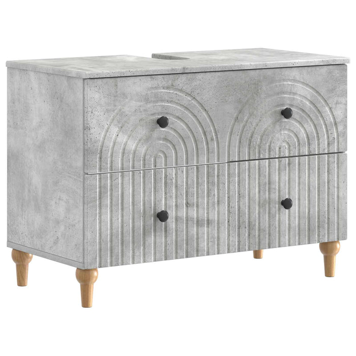 Set de dulapuri pentru baie, 2 piese ALKMAAR Gri Beton - WALTI WALTI