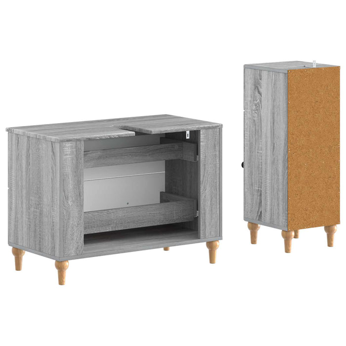 Set de dulapuri pentru baie, 2 piese ALKMAAR Sonoma gri - WALTI WALTI