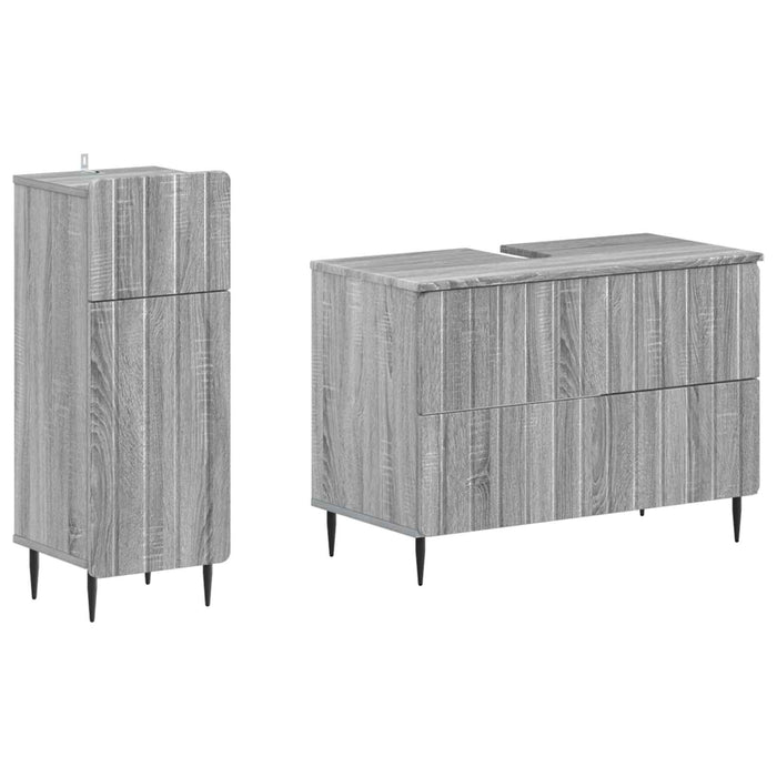 Set de dulapuri pentru baie, 2 piese ZWOLLE Sonoma gri - WALTI WALTI