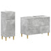 Set de dulapuri pentru baie, 2 piese ARNHEM Gri Beton - WALTI WALTI