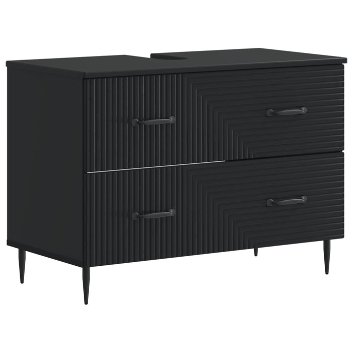 Set de dulapuri pentru baie, 2 piese HAARLEM Negru - WALTI WALTI