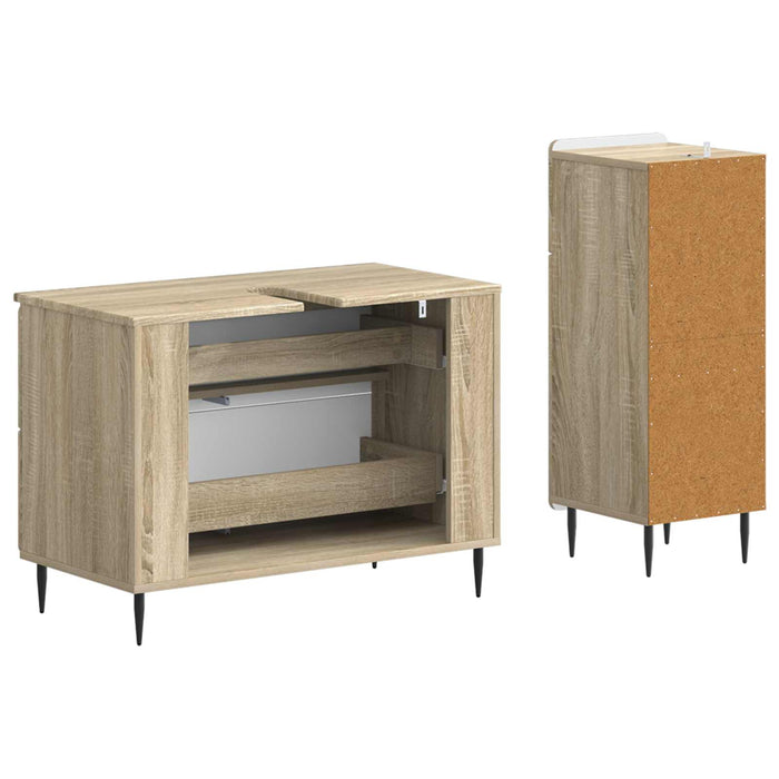 Set de dulapuri pentru baie, 2 piese HAARLEM Stejar Sonoma - WALTI WALTI