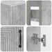 Set de dulapuri pentru baie, 2 piese HAARLEM Gri Beton - WALTI WALTI