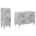 Set de dulapuri pentru baie, 2 piese HAARLEM Gri Beton - WALTI WALTI