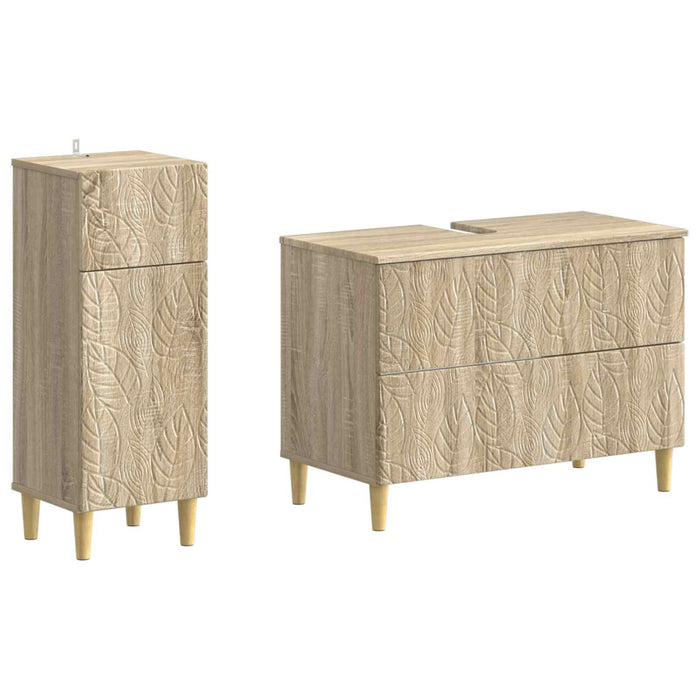 Set de dulapuri pentru baie, 2 piese DELFT Stejar Sonoma - WALTI WALTI