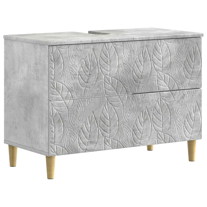 Set de dulapuri pentru baie, 2 piese DELFT Gri Beton - WALTI WALTI