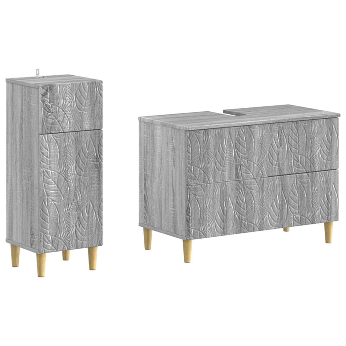 Set de dulapuri pentru baie, 2 piese DELFT Sonoma gri - WALTI WALTI