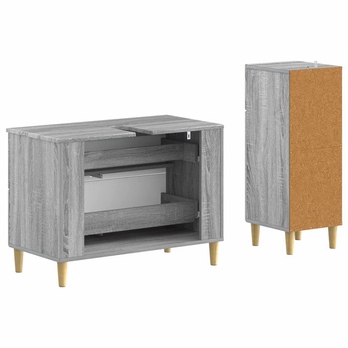 Set de dulapuri pentru baie, 2 piese DELFT Sonoma gri - WALTI WALTI