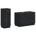 Set de dulapuri pentru baie, 2 piese HOORN Negru Lemn prelucrat - WALTI WALTI
