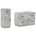 Set de dulapuri pentru baie, 2 piese HOORN Gri Beton - WALTI WALTI