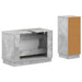 Set de dulapuri pentru baie, 2 piese HOORN Gri Beton - WALTI WALTI