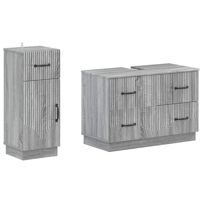 Set de dulapuri pentru baie, 2 piese HOORN Sonoma gri - WALTI WALTI