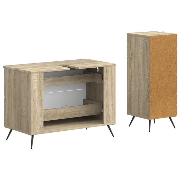 Set de dulapuri pentru baie, 2 piese BREDA Stejar Sonoma - WALTI WALTI