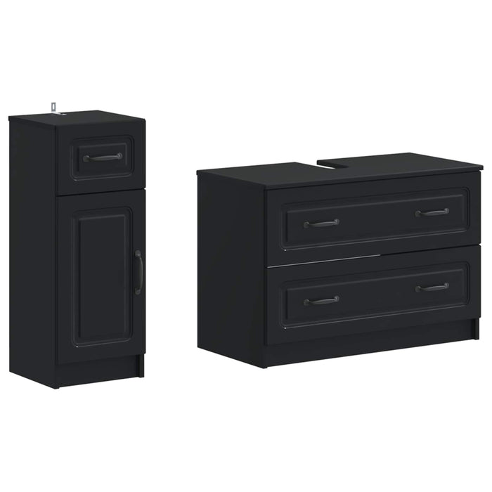 Set de dulapuri pentru baie, 2 piese UTRECHT Negru - WALTI WALTI