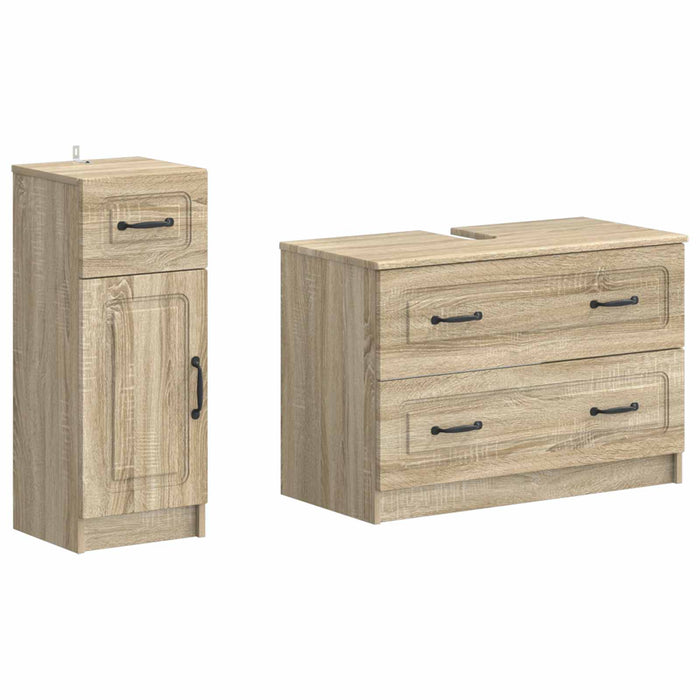 Set de dulapuri pentru baie, 2 piese UTRECHT Stejar Sonoma - WALTI WALTI