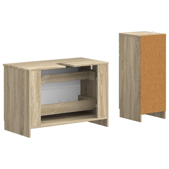 Set de dulapuri pentru baie, 2 piese UTRECHT Stejar Sonoma - WALTI WALTI