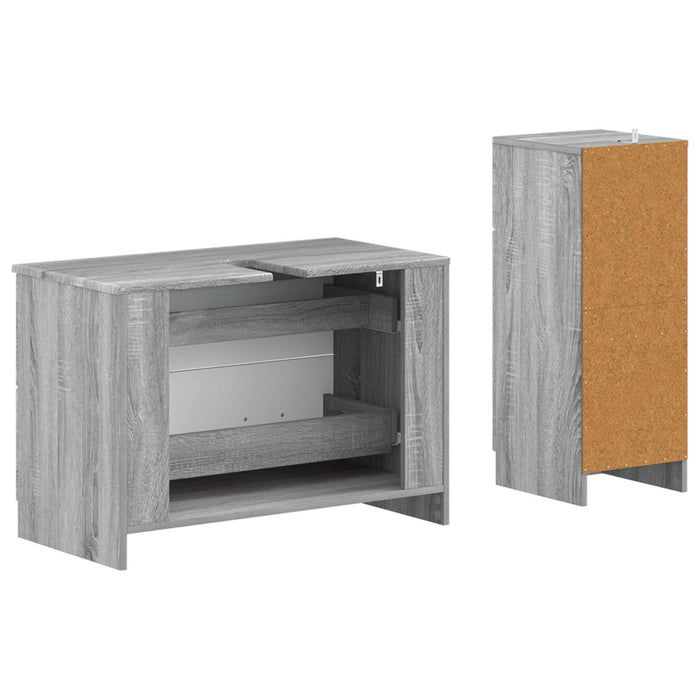 Set de dulapuri pentru baie, 2 piese UTRECHT Sonoma gri - WALTI WALTI