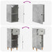 Set de cabinet pentru baie cu 3 piese ALKMAAR Gri Beton - WALTI WALTI