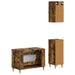 Set de cabinet pentru baie cu 3 piese ALKMAAR Stejar fumuriu - WALTI WALTI
