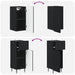Set de cabinet pentru baie cu 3 piese ZWOLLE Negru - WALTI WALTI