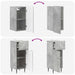 Set de cabinet pentru baie cu 3 piese ZWOLLE Gri Beton - WALTI WALTI