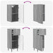 Set de cabinet pentru baie cu 3 piese ZWOLLE Sonoma gri - WALTI WALTI