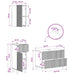 Set de cabinet pentru baie cu 3 piese ARNHEM Stejar Sonoma - WALTI WALTI