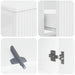 Set de cabinet pentru baie cu 3 piese ARNHEM Alb foarte lucios - WALTI WALTI